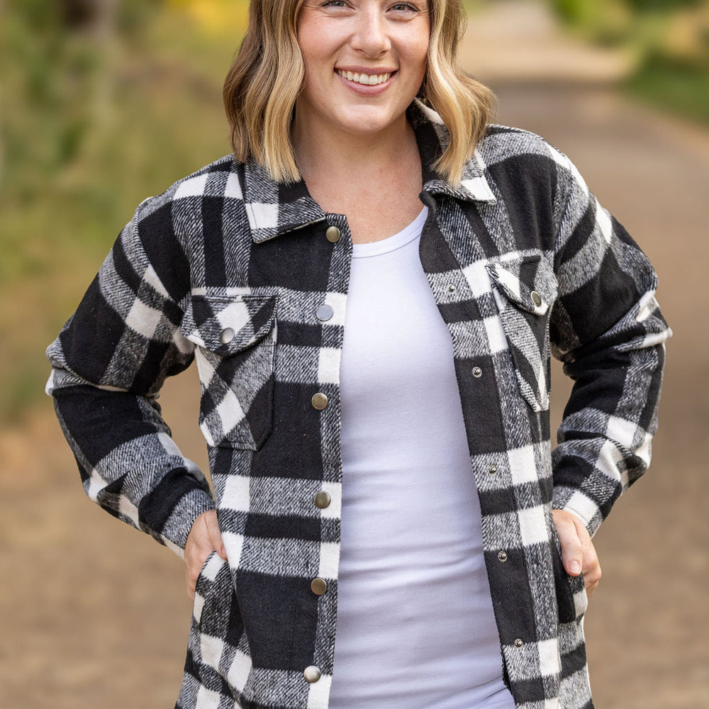 
                      
                        Norah Plaid Shacket - Classic Black and White
                      
                    