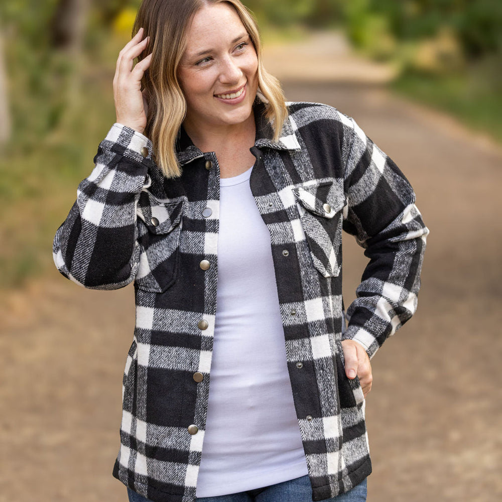 
                      
                        Norah Plaid Shacket - Classic Black and White
                      
                    