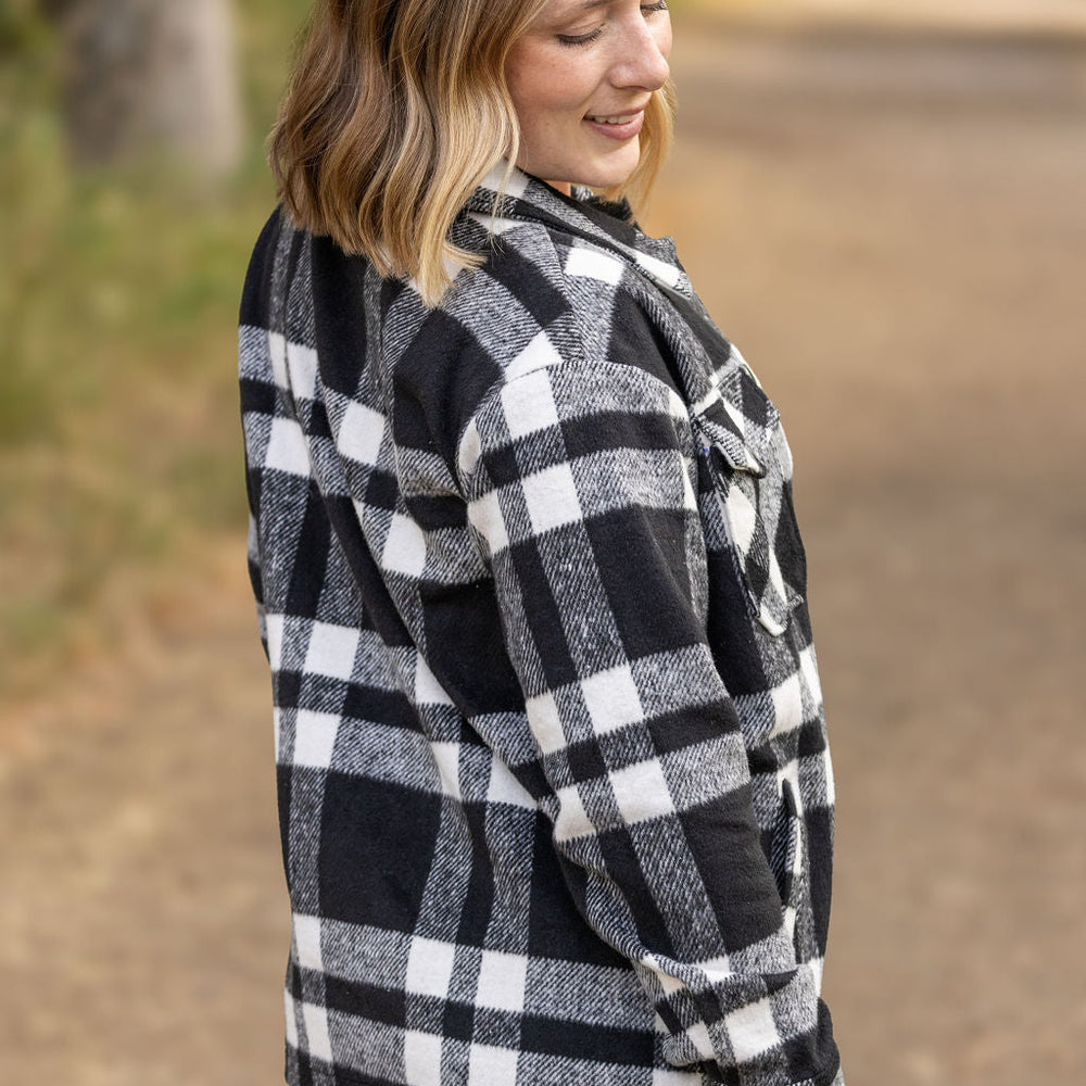 
                      
                        Norah Plaid Shacket - Classic Black and White
                      
                    