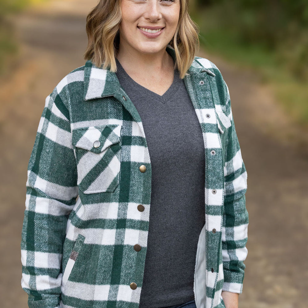 
                      
                        Norah Plaid Shacket - Classic Green and Grey Mix
                      
                    