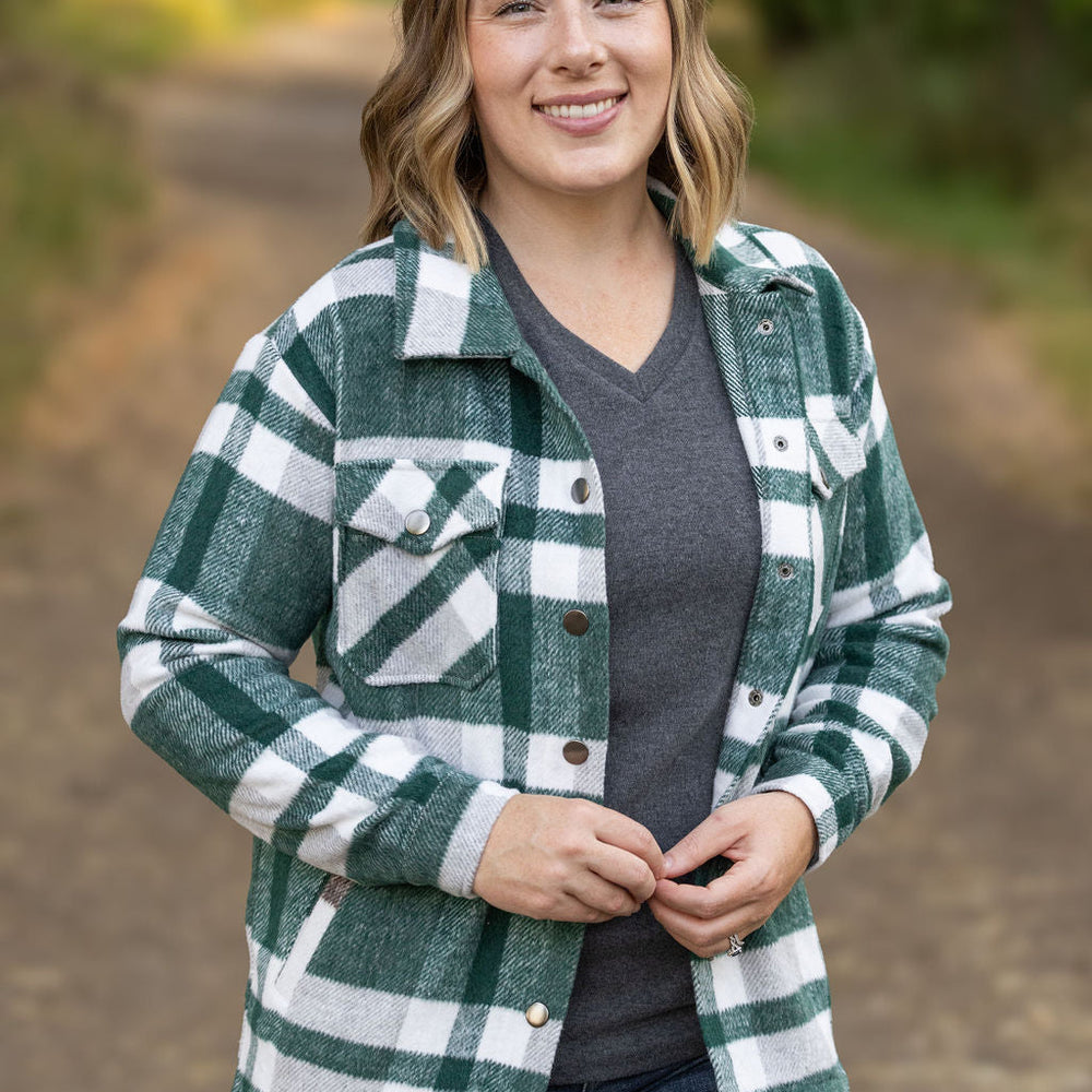 
                      
                        Norah Plaid Shacket - Classic Green and Grey Mix
                      
                    