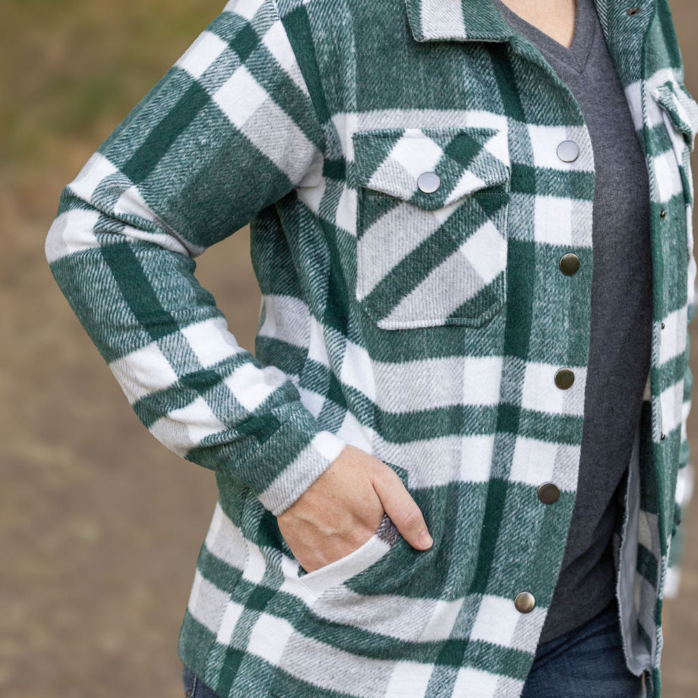 
                      
                        Norah Plaid Shacket - Classic Green and Grey Mix
                      
                    