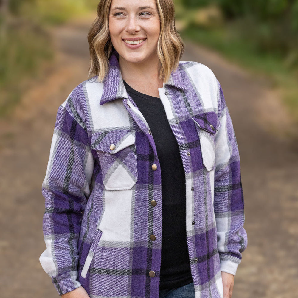 
                      
                        Norah Plaid Shacket - Purple Mix
                      
                    