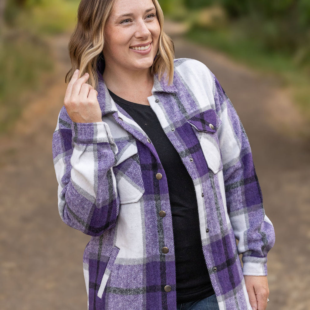 
                      
                        Norah Plaid Shacket - Purple Mix
                      
                    