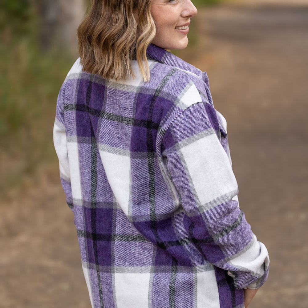 
                      
                        Norah Plaid Shacket - Purple Mix
                      
                    