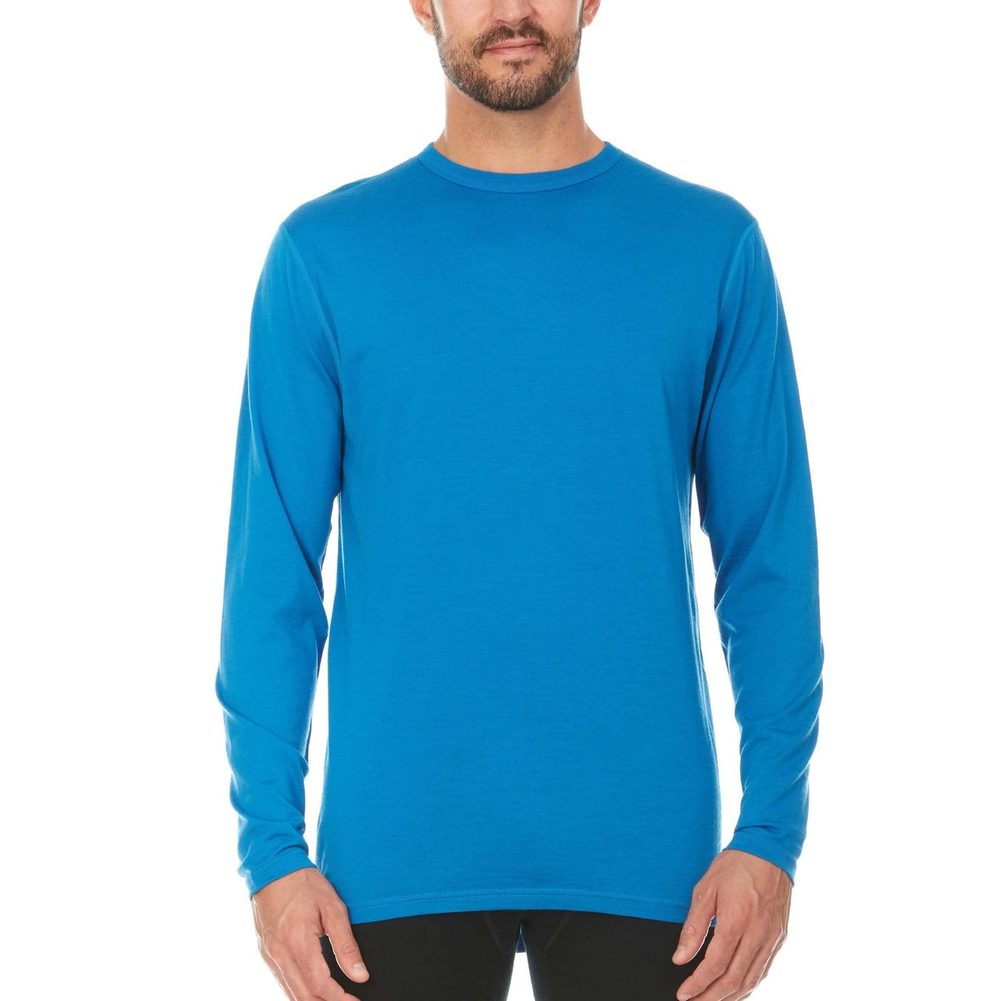 Ticonderoga Lightweight Merino Wool Crew long sleeve shirt in navy by Minus33