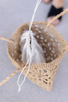 Michelle Mae Floral Cinch Bag - Cream