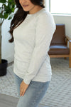 Michelle Mae Kayla Lightweight Pullover - Light Grey
