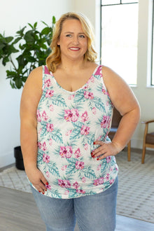  Michelle Mae Poppy Tank - Hibiscus Floral