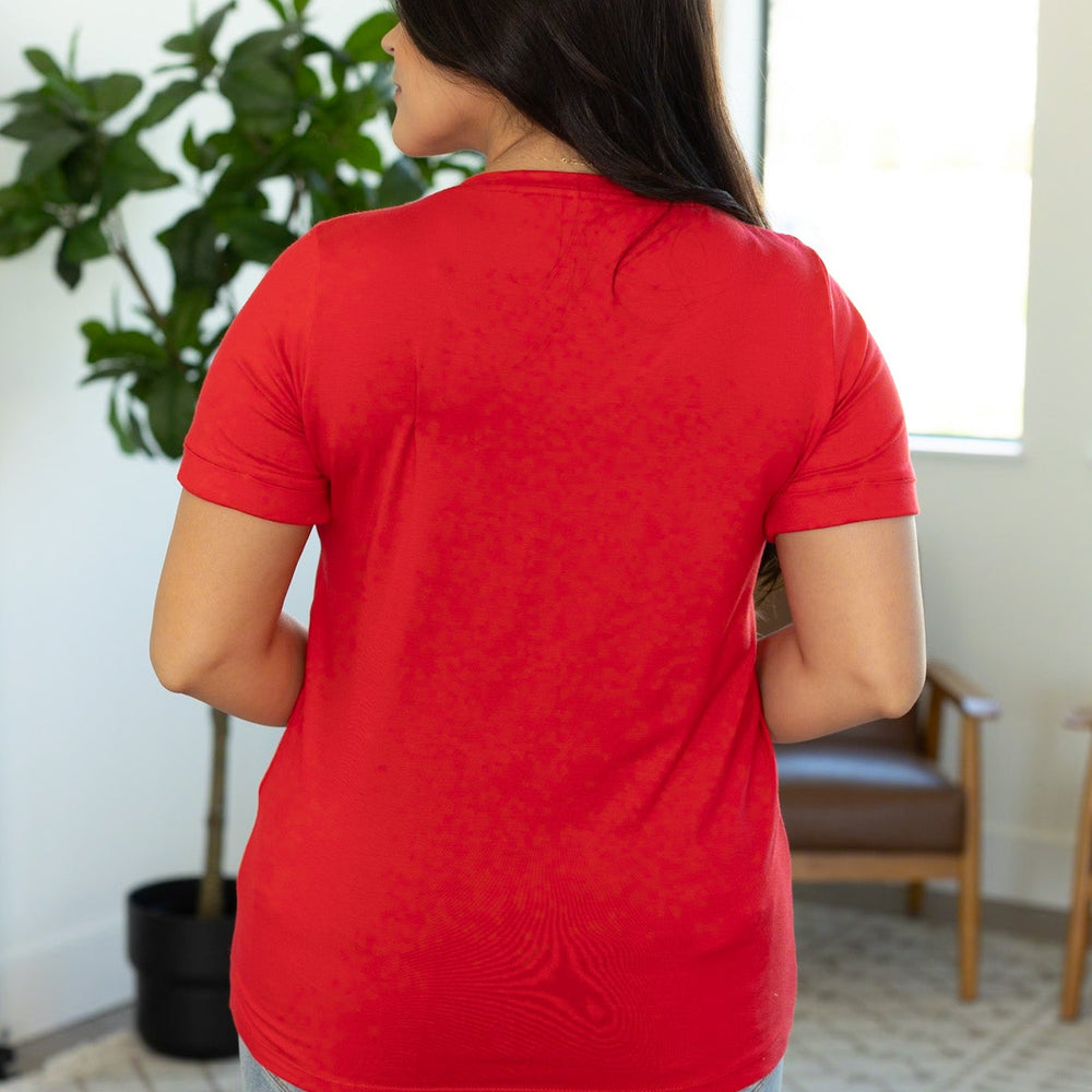 
                      
                        Sophie Pocket Tee - Red
                      
                    