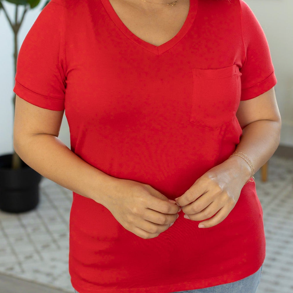 
                      
                        Sophie Pocket Tee - Red
                      
                    