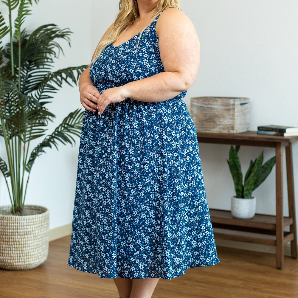 
                      
                        Michelle Mae Cassidy Midi Dress - Blue Floral Mix
                      
                    