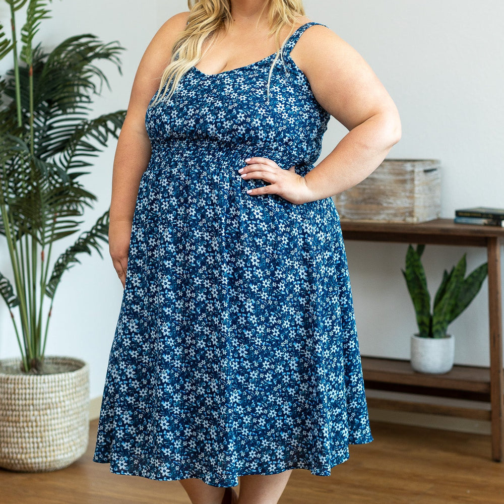 
                      
                        Michelle Mae Cassidy Midi Dress - Blue Floral Mix
                      
                    