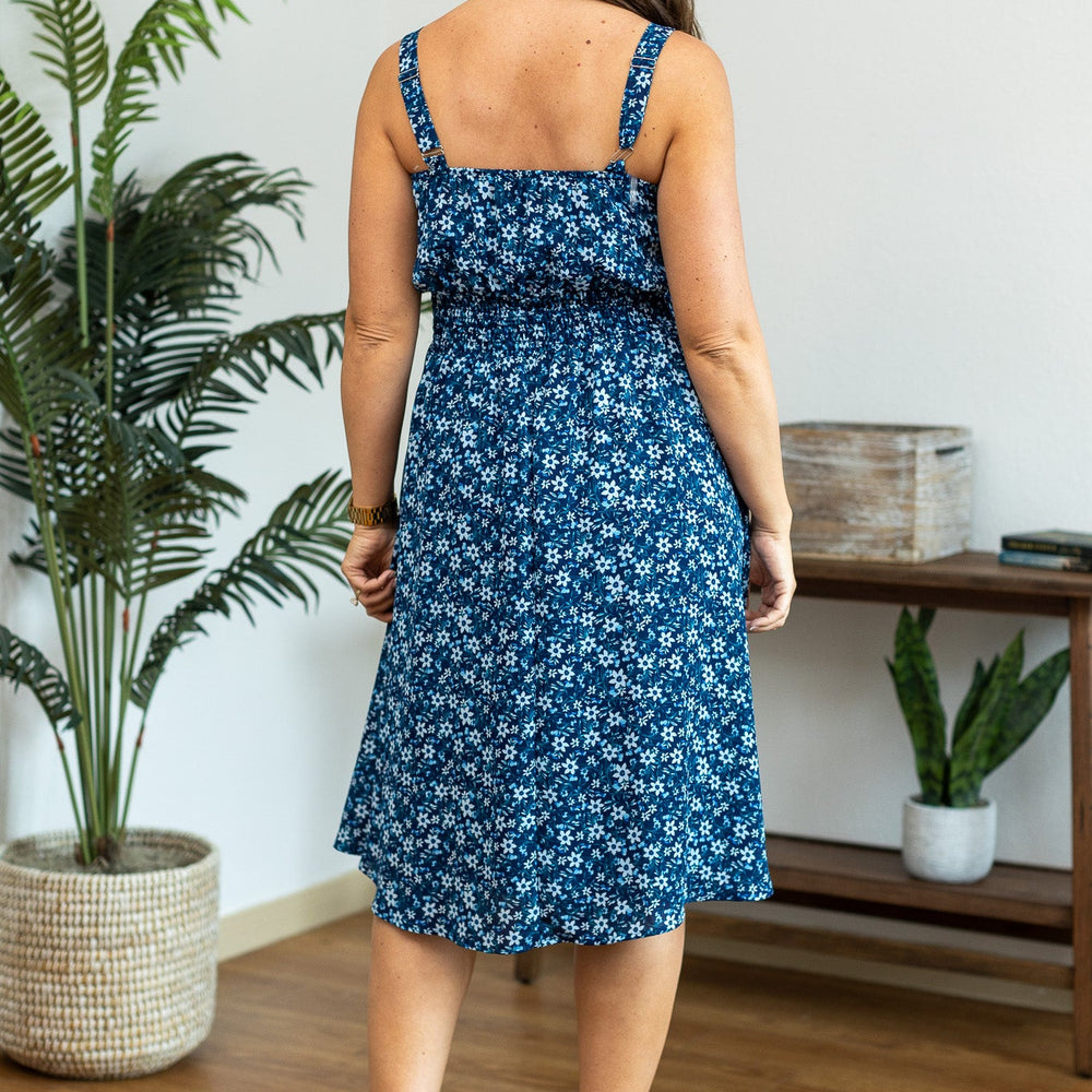 
                      
                        Michelle Mae Cassidy Midi Dress - Blue Floral Mix
                      
                    