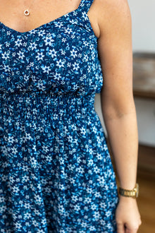  Michelle Mae Cassidy Midi Dress - Blue Floral Mix