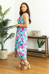 Michelle Mae Sydney Scoop Dress - Aqua Floral