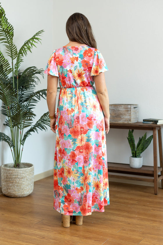 Michelle Mae Millie Maxi Dress - Bright Floral Mix