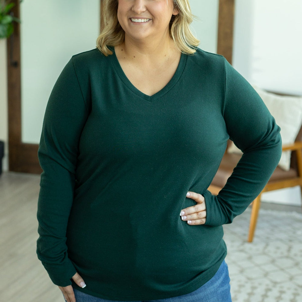 
                      
                        Leah Long Sleeve Top - Evergreen
                      
                    