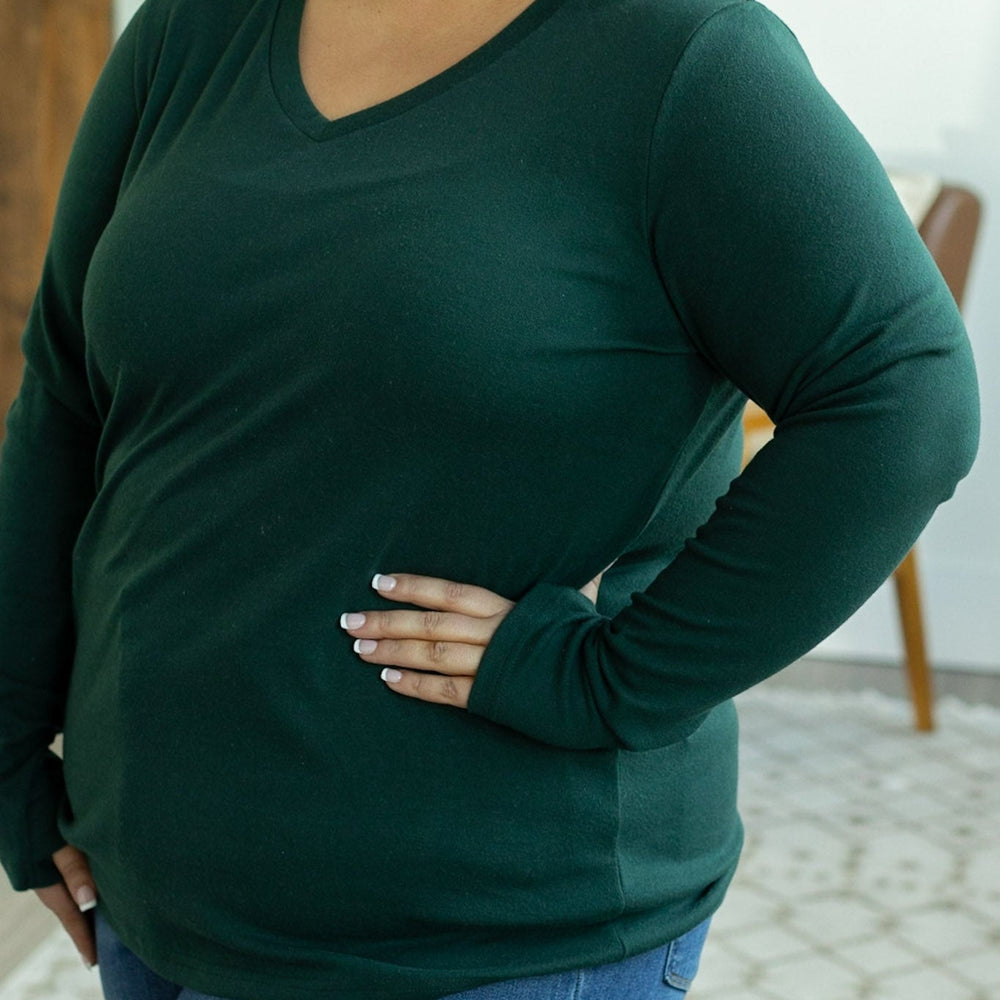 
                      
                        Leah Long Sleeve Top - Evergreen
                      
                    