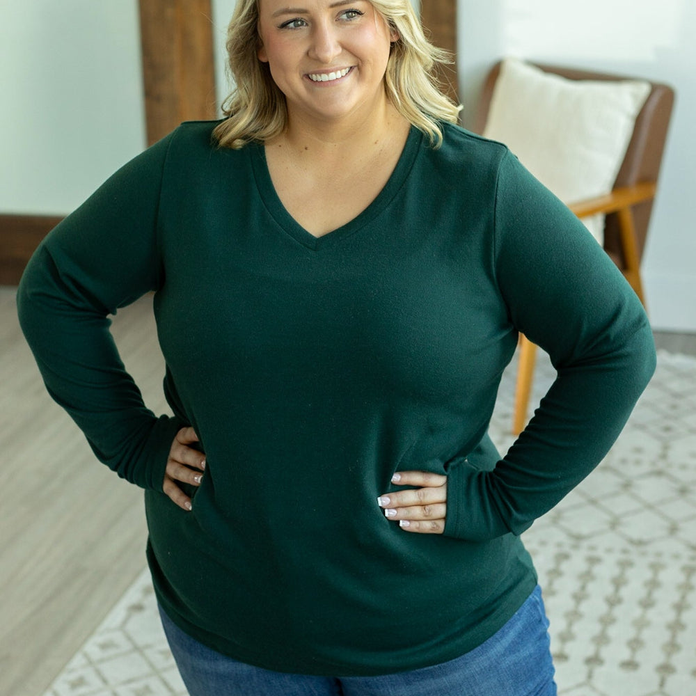 
                      
                        Leah Long Sleeve Top - Evergreen
                      
                    