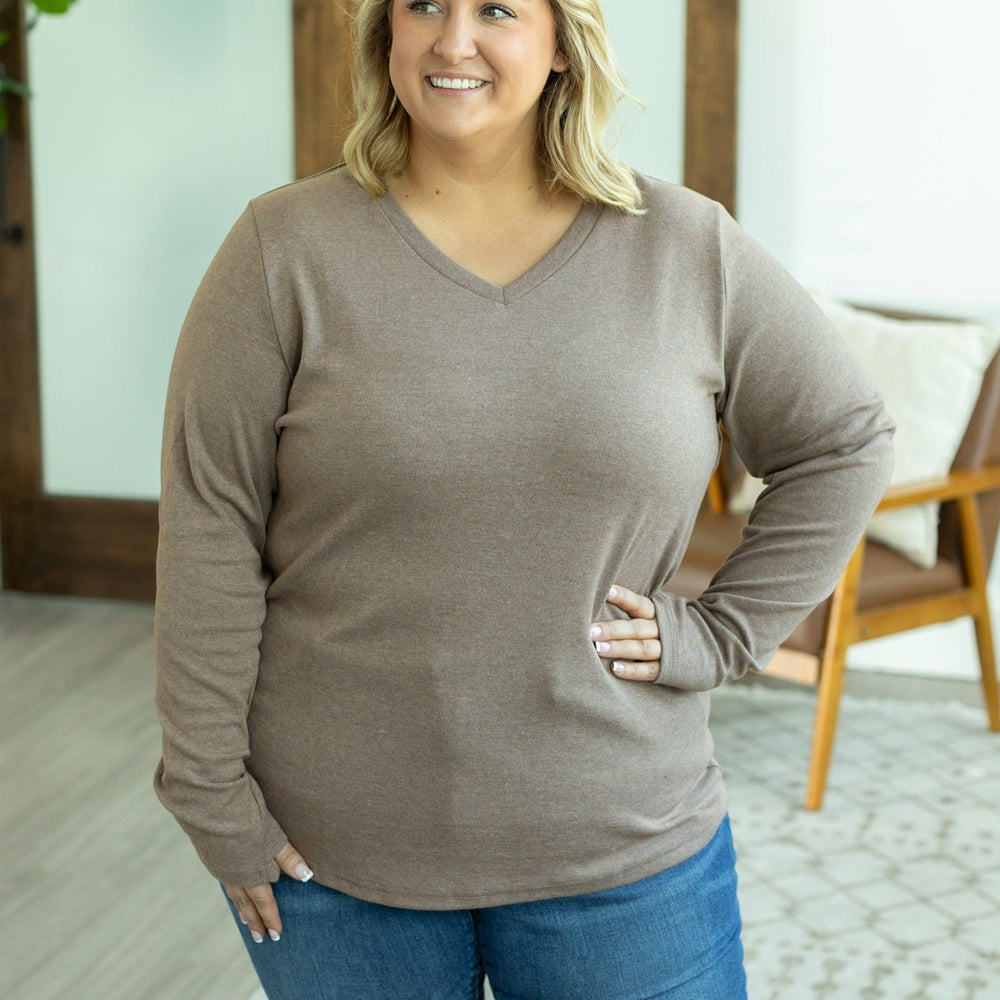 
                      
                        Leah Long Sleeve Top - Mocha
                      
                    