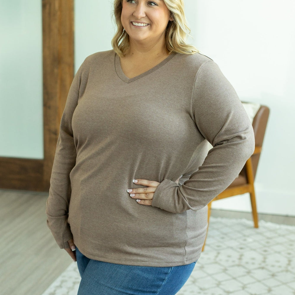 
                      
                        Leah Long Sleeve Top - Mocha
                      
                    