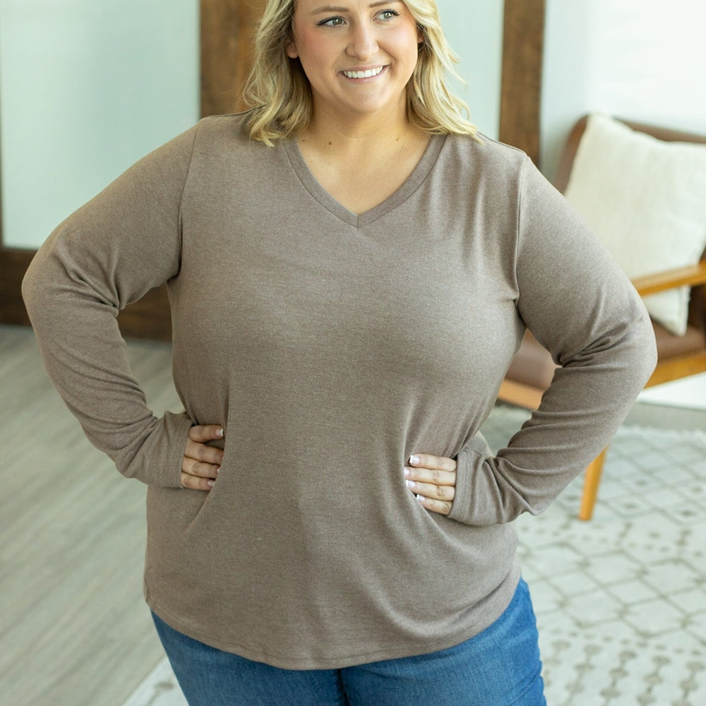 
                      
                        Leah Long Sleeve Top - Mocha
                      
                    