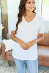 Michelle Mae Skylar Short Sleeve Top - White