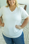 Michelle Mae Skylar Short Sleeve Top - White