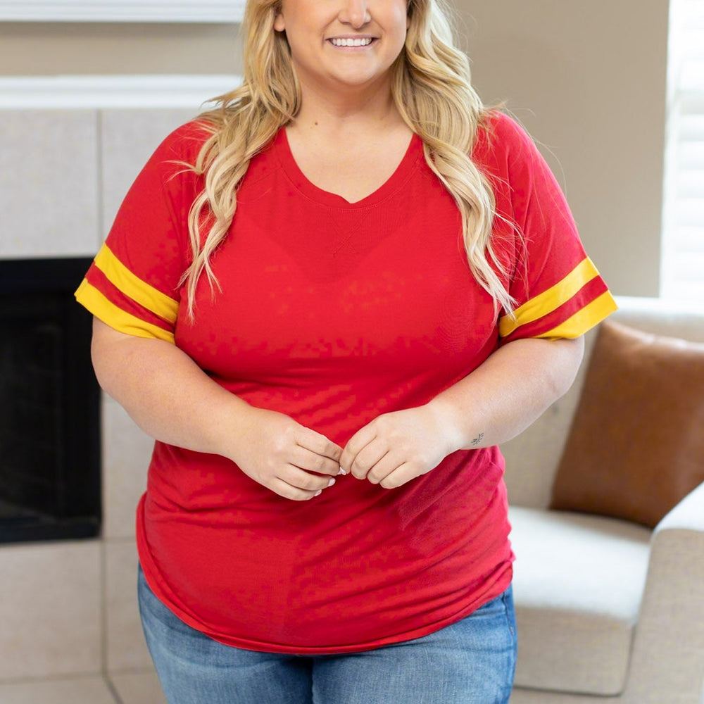 
                      
                        Kylie Tee - Kansas City Red and Yellow
                      
                    