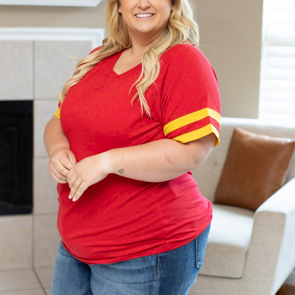 
                      
                        Kylie Tee - Kansas City Red and Yellow
                      
                    