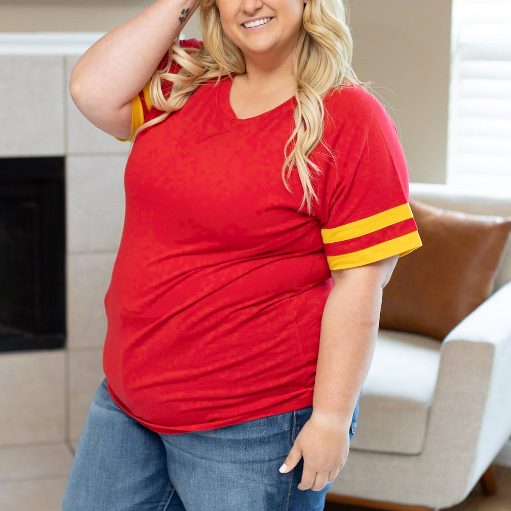 
                      
                        Kylie Tee - Kansas City Red and Yellow
                      
                    