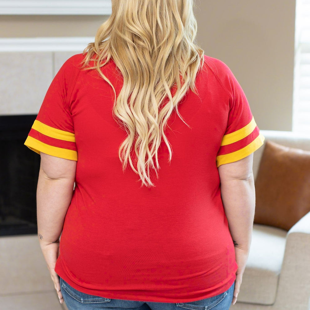 
                      
                        Kylie Tee - Kansas City Red and Yellow
                      
                    