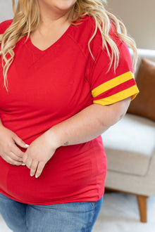  PREORDER: Michelle Mae Kylie Tee - Kansas City Red and Yellow