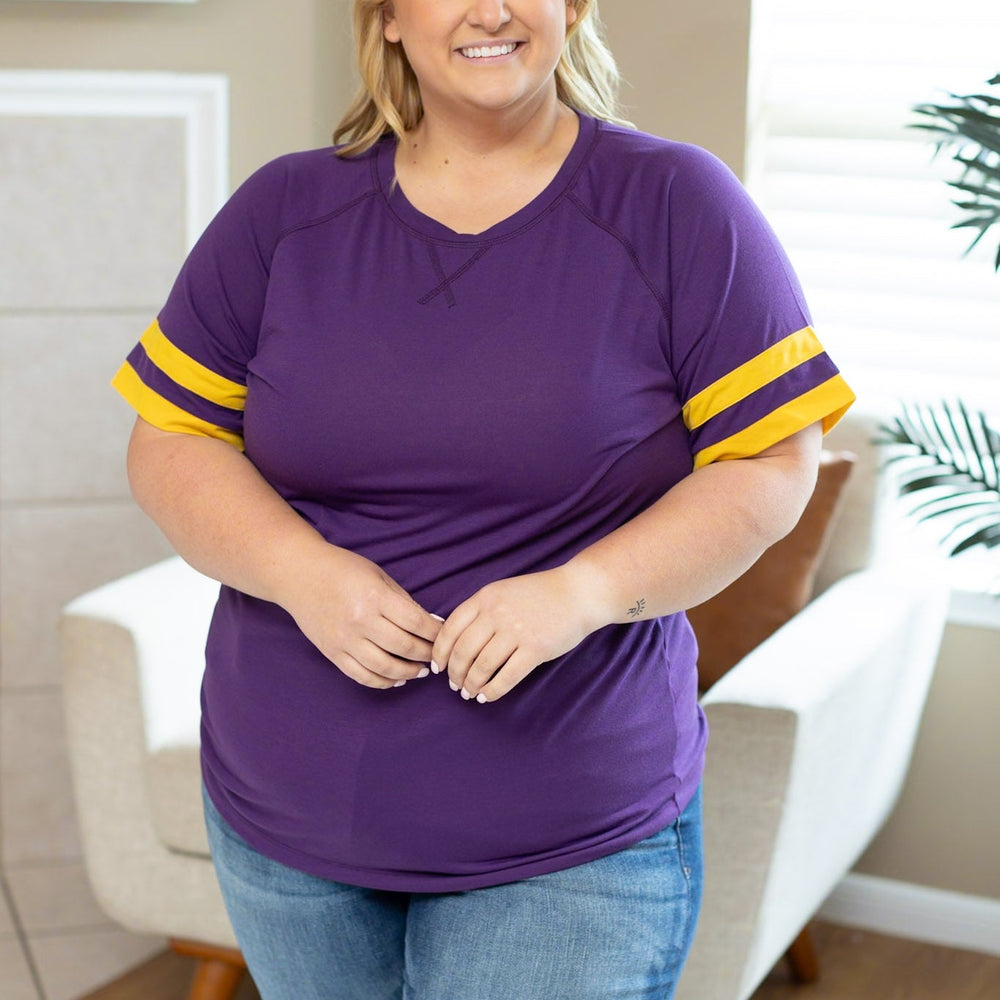 
                      
                        Kylie Tee - Minnesota Purple and Yellow
                      
                    