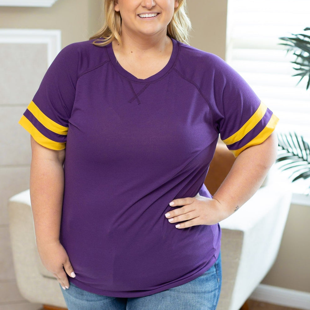 
                      
                        Kylie Tee - Minnesota Purple and Yellow
                      
                    