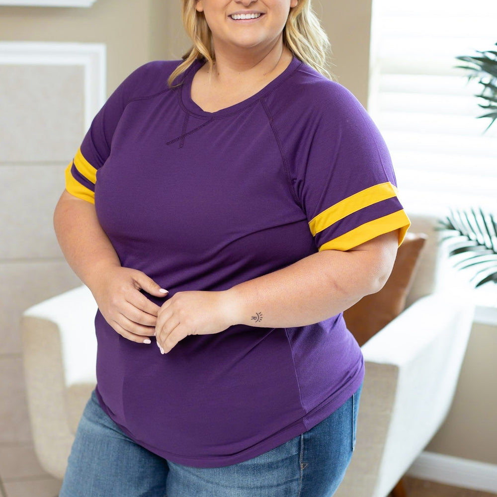 
                      
                        Kylie Tee - Minnesota Purple and Yellow
                      
                    