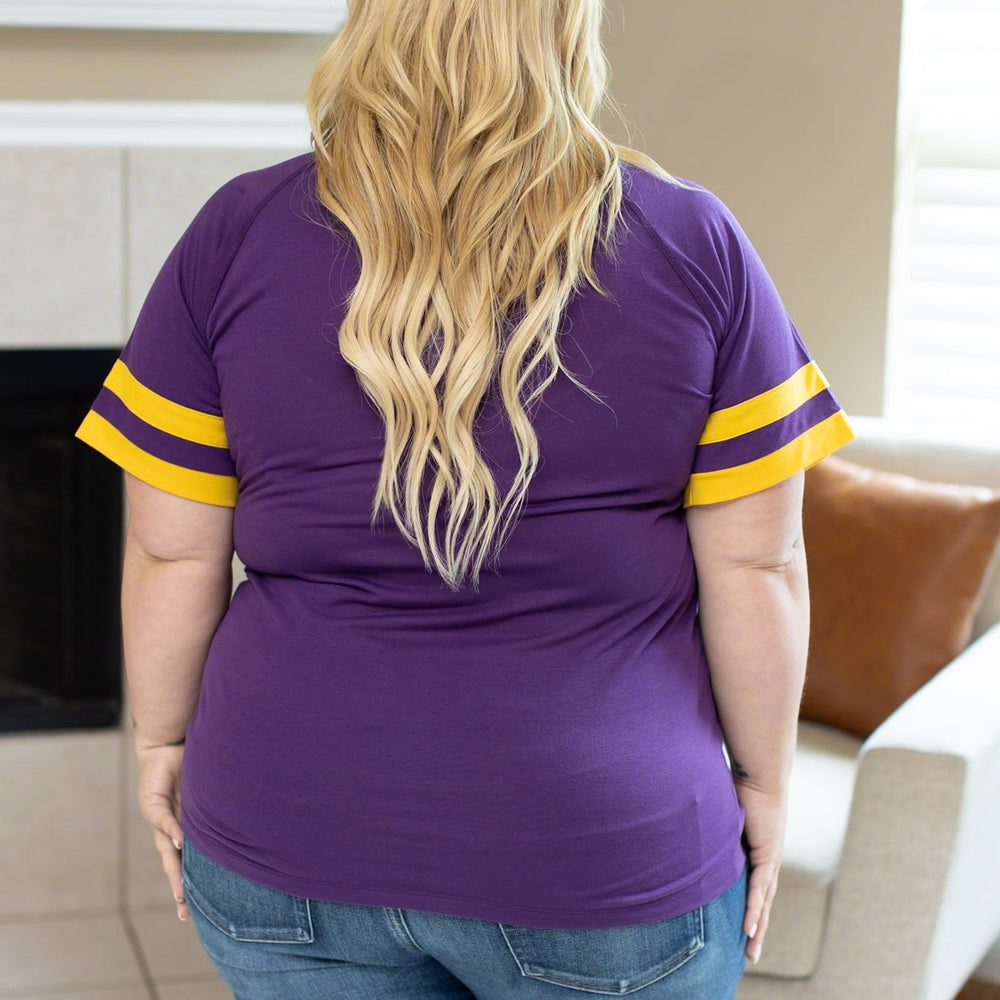 
                      
                        Kylie Tee - Minnesota Purple and Yellow
                      
                    