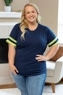  PREORDER: Michelle Mae Kylie Tee - Seattle Navy and Lime
