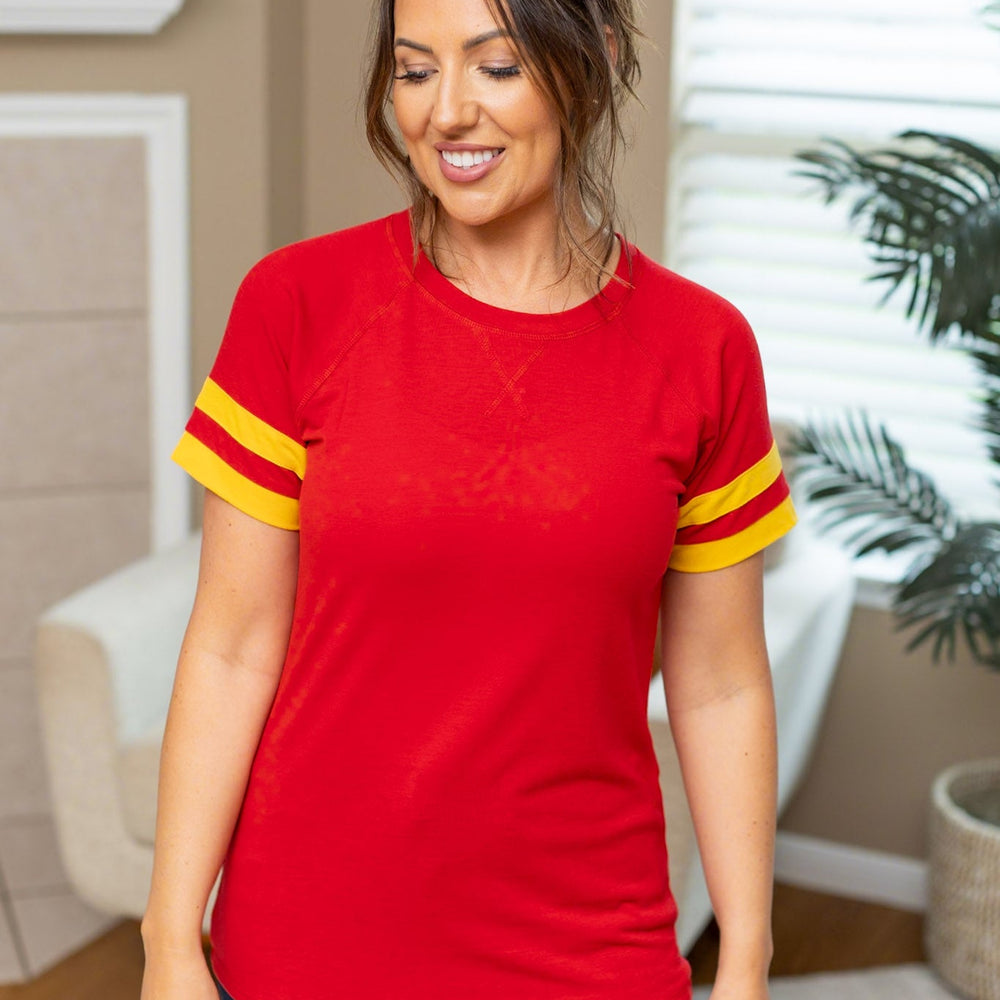 
                      
                        Kylie Tee - Kansas City Red and Yellow
                      
                    