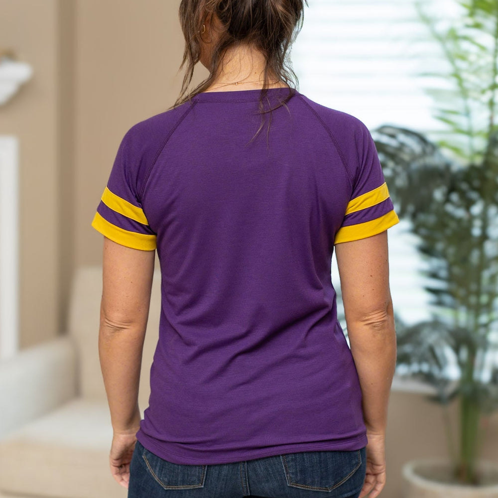 
                      
                        Kylie Tee - Minnesota Purple and Yellow
                      
                    