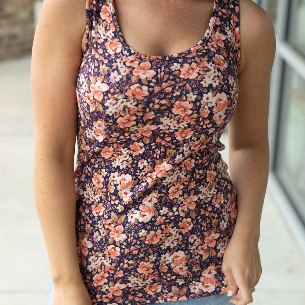 
                      
                        Luxe Crew Tank - Navy Floral Mix
                      
                    