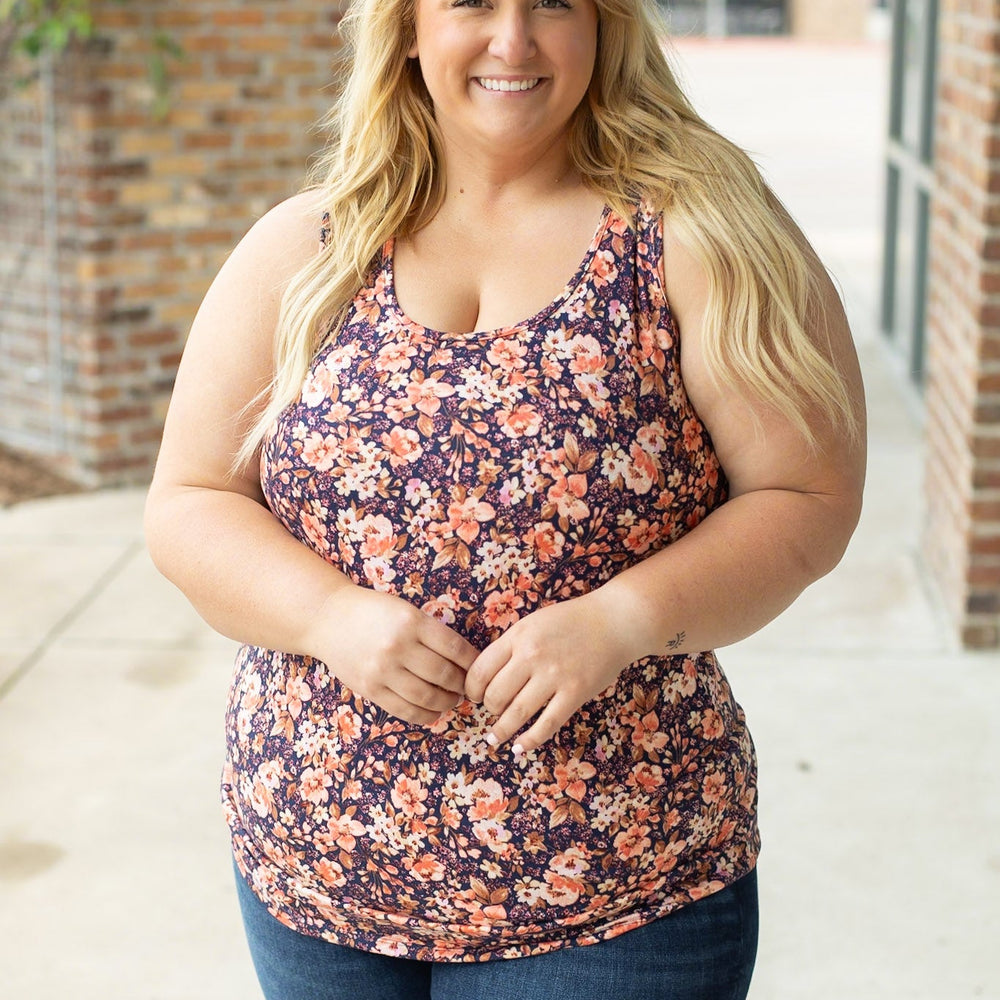 
                      
                        Luxe Crew Tank - Navy Floral Mix
                      
                    