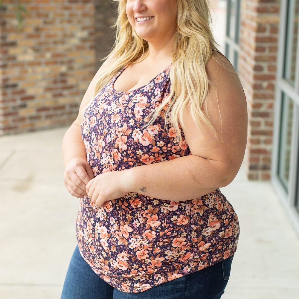 
                      
                        Luxe Crew Tank - Navy Floral Mix
                      
                    