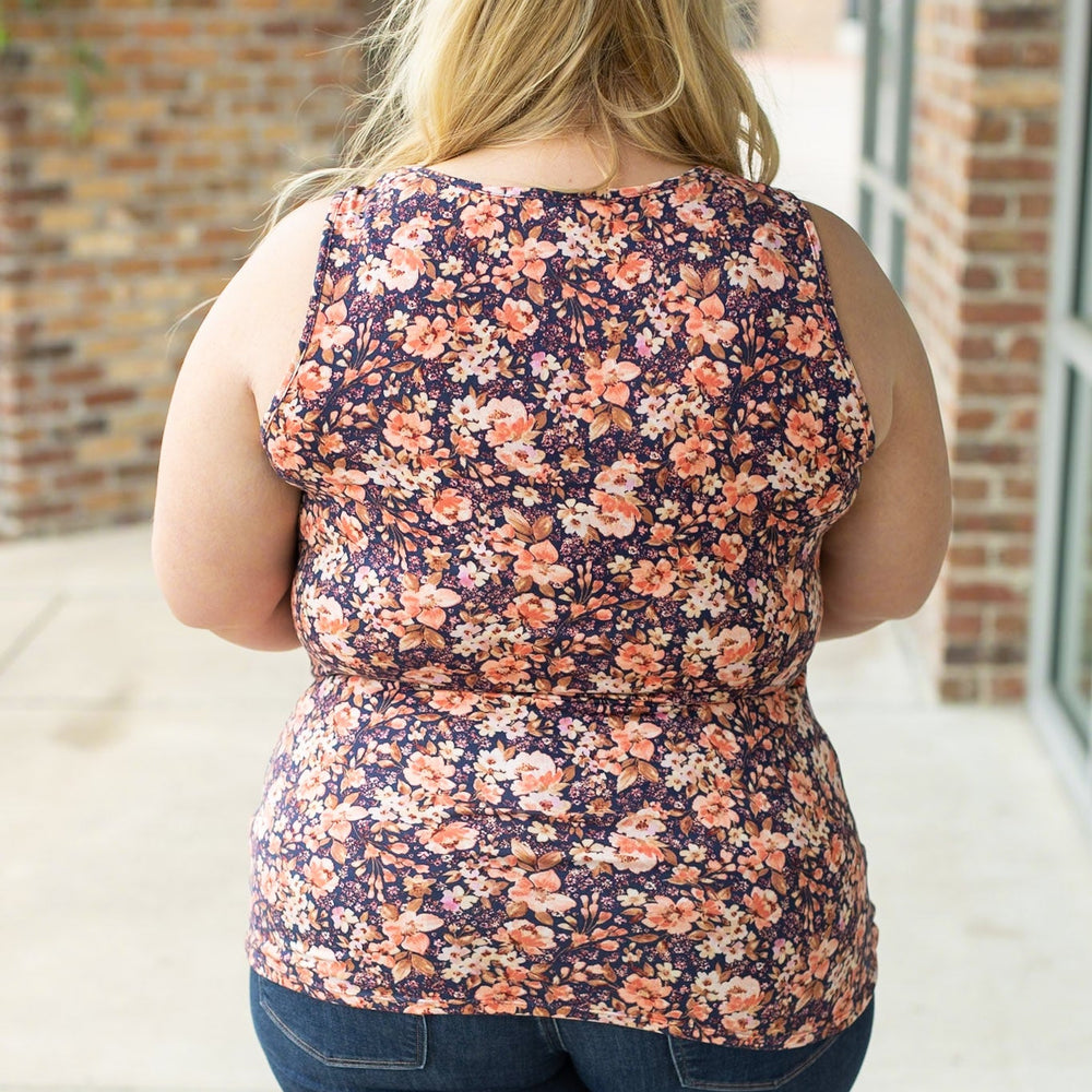 
                      
                        Luxe Crew Tank - Navy Floral Mix
                      
                    