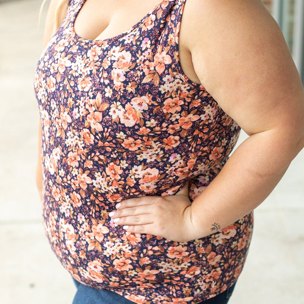 
                      
                        Luxe Crew Tank - Navy Floral Mix
                      
                    