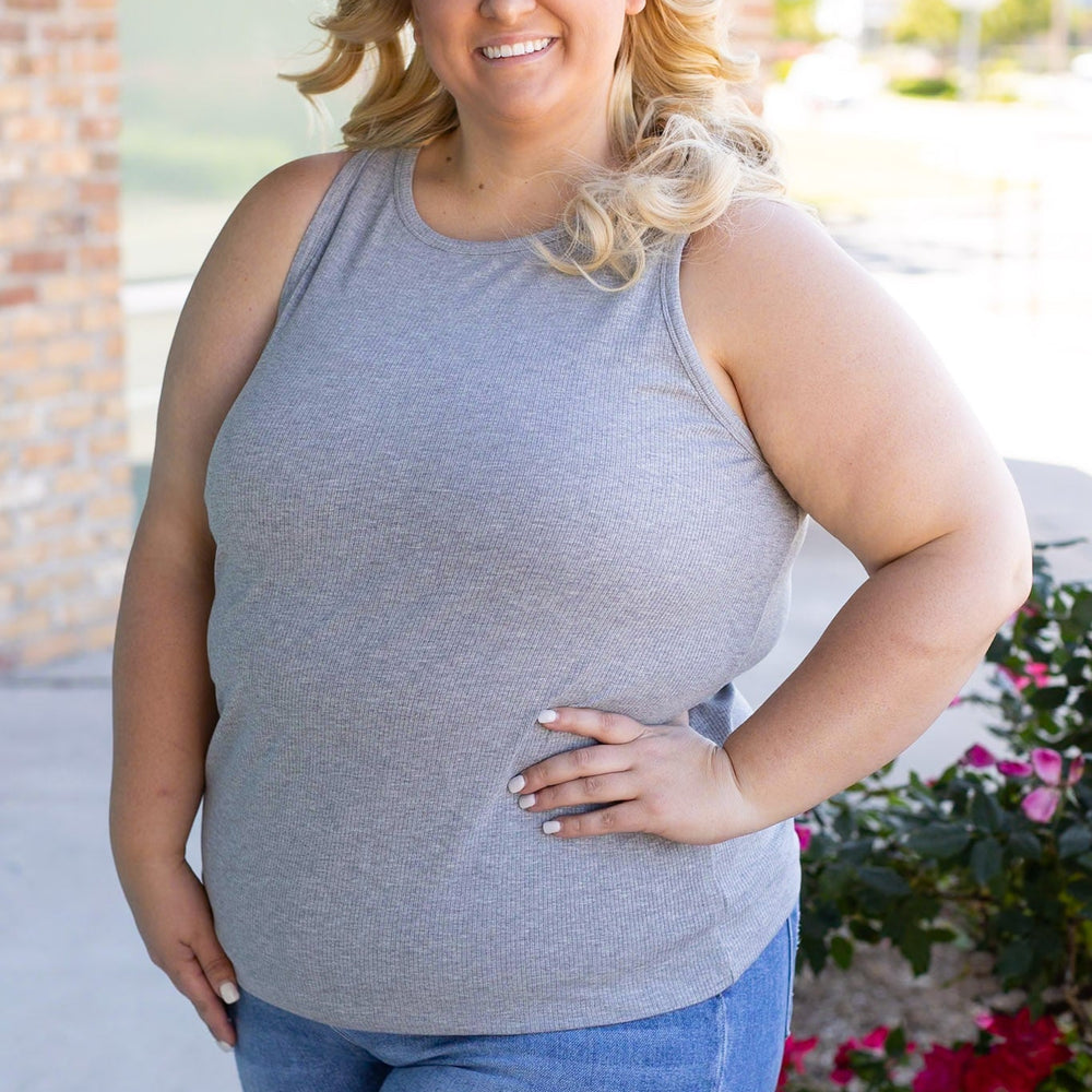 
                      
                        Tara Ribbed Tank - Grey
                      
                    