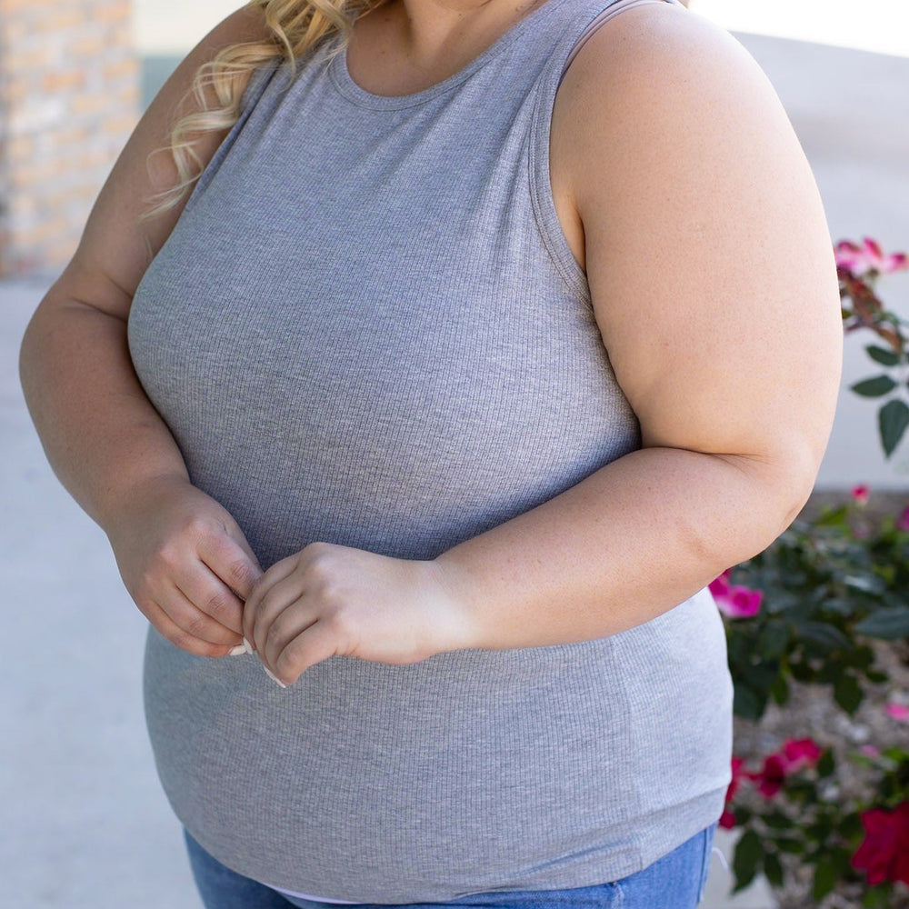 
                      
                        Tara Ribbed Tank - Grey
                      
                    