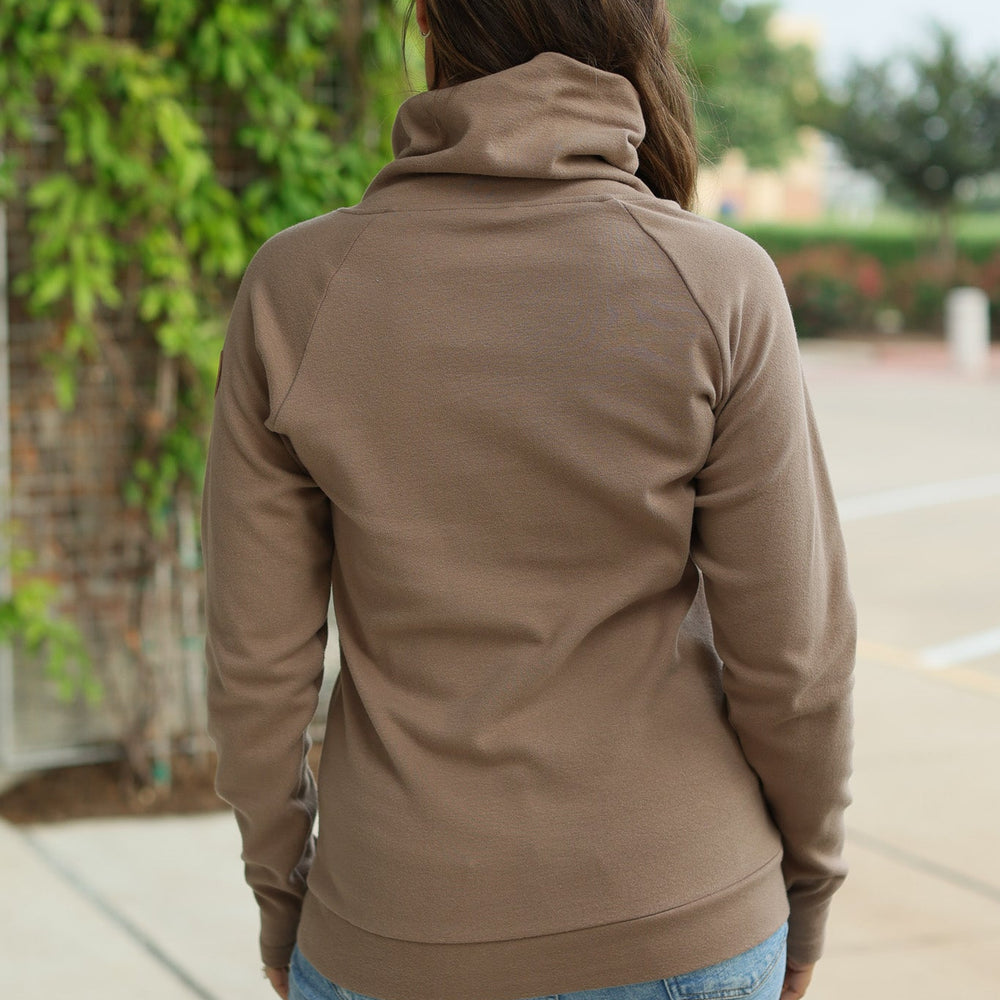 
                      
                        IN STOCK Classic Zoey ZipCowl Sweatshirt - Mocha
                      
                    