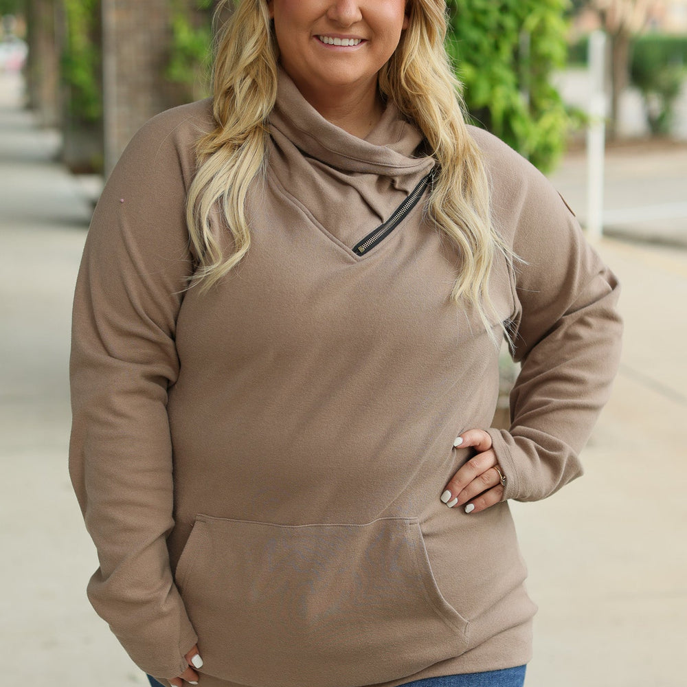 
                      
                        IN STOCK Classic Zoey ZipCowl Sweatshirt - Mocha
                      
                    